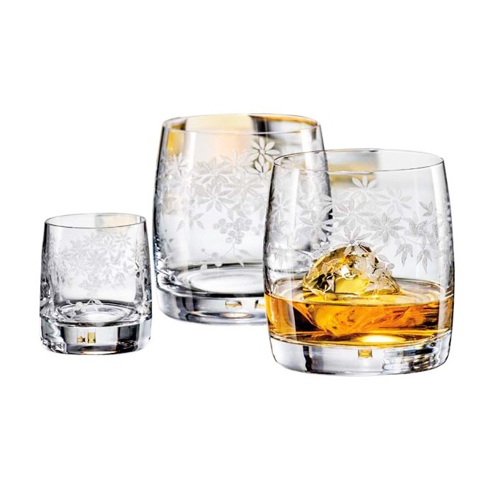 Lot De 6 Verres à Whisky En Cristal Sans Plomb - 200ml, Design Irrégulier à Facettes, Double Paroi