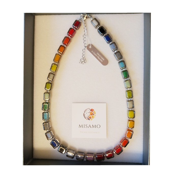 Collier DAI avec mini-briques multicouleurs